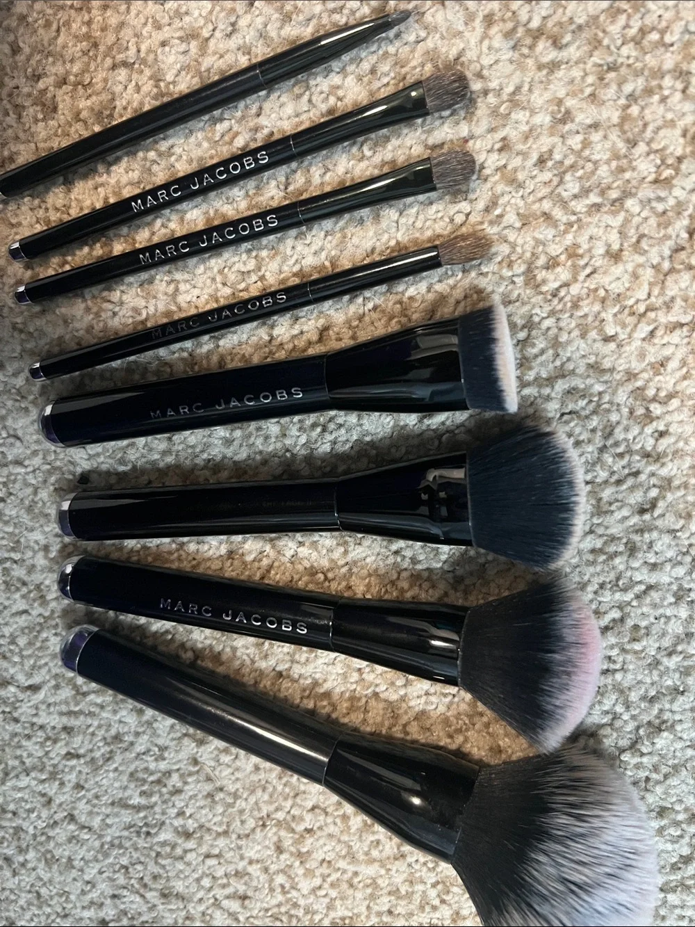 ❤️ MARC JACOBS Huge Lot of 8 Face & Eyeshadow Makeup Brushes DISCONTINUED L👀K ❤️